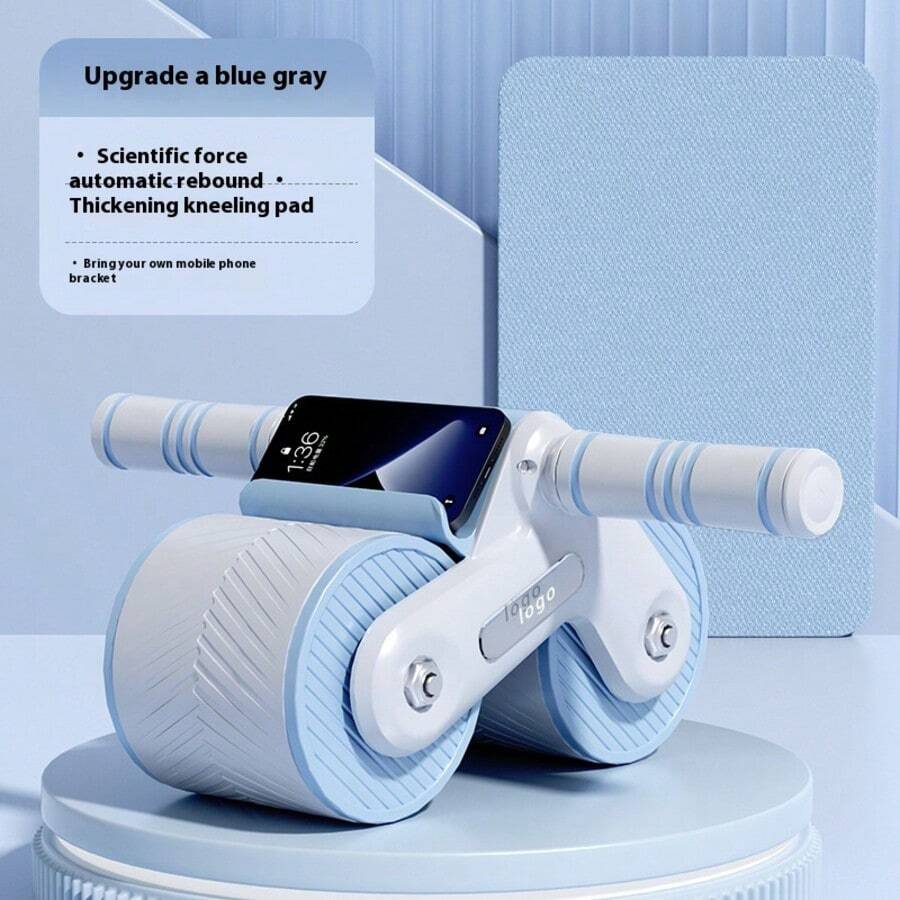 Abdominal Wheel Roller, Self-Reviving Fitness Equipment, Beginner Home Gym Gear, Noise-Proof Recoil Design, Max Load 100kg, Ab Workout Tool