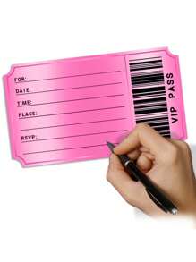 24/12/6 pezzi - Inviti per feste di compleanno a doppio design reversibile con buste, inviti per feste VIP per il cinema, decorazioni per feste di compleanno a tema, inviti per feste di compleanno a doppia faccia con buste, materiali per regali di inviti per feste VIP per il cinema (rosa rosso)