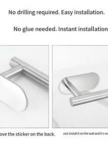 1pc Stainless Steel Toilet Paper Roll Holder, Wall Mounted Bathroom Tissue Paper Dispenser