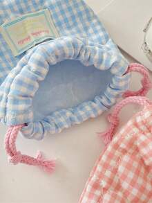 1个可爱绗缝相机包，CCD收纳包，相机包，柔软材质，防摔防尘，小巧便携，适合存放黑卡相机，简约便携，防摔防刮，多用途，适合户外使用，相机配件旅行必备，邮轮必备，宿舍必备，生日礼物，伴娘礼物，母亲节礼物，教师节礼物，情人节礼物 - 彩色 - 查看 6