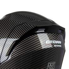 Crown Racing Motorcycle Helmet Street Bike Helmet Adult DOT Approved