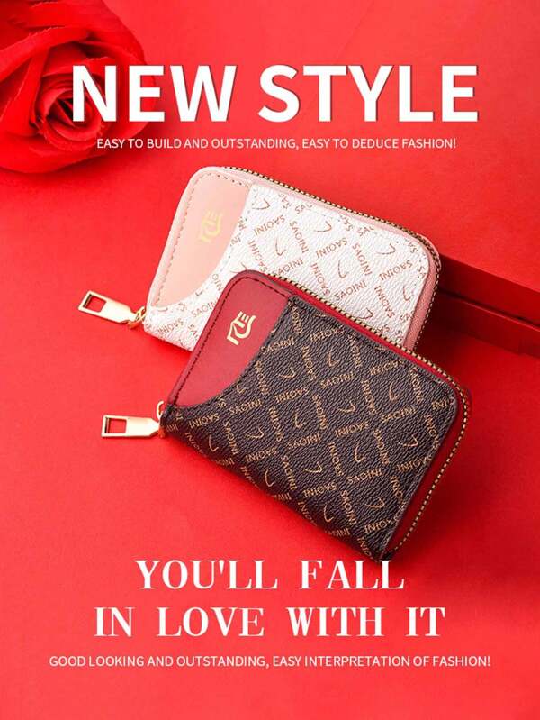 Women's Wallet InS-Style Card Bag New Multi-Slot Printed Wallet Card Holder Large-Capacity Card Case Coin Purse For Women Wallet Mini Wallet Purse Wallet Small Wallet Cute Wallet