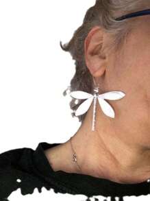 1 par de pendientes elegantes con diseño de libélula en estilo retro, elegante estilo retro, regalo exquisito para mujer, regalo ideal para ella