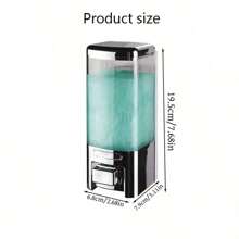 ABS 500ML Hotel Bathroom Wall Mounted Manual Double Headed Soap Dispenser Without Punching Holes, Shower Gel Bottle For Soap Dispenser, Hand Soap Dispenser