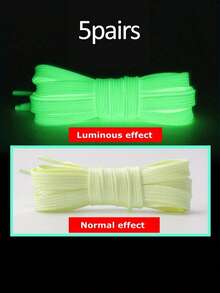 Radiant Glow-In-The-Dark Flat Luminous Shoelaces - Perfect For Low Top Canvas Shoes, Sneakers, And Casual Shoes - Sports Laces For Women Couples Matching Accessory Cute Boots Accessories Wedding Shoes For Bride Heels - Multicolor - View 6