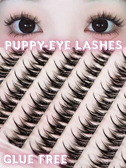 100PCS CC Curl Manga Lash Style Natural Look False Eyelashes – No Glue Needed, Lightweight Daily Wear, Reusable, Easy 3-Second Application, Self-Adhesive No Glue False Eyelashes – Instant 3-Second Press-On Lashes, Reusable With Strong Hold, No Messy Glue Needed Lash Clusters, Eyelash Clusters, Individual Eyelashes, Lashes, Fake Lashes