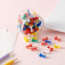 Colored Push Pins | Heads Come In An Assortment Of Colors For Eye-Catching Appeal | Pins & Tacks|School And Office Supplies | Pushpins | Thumb Tacks