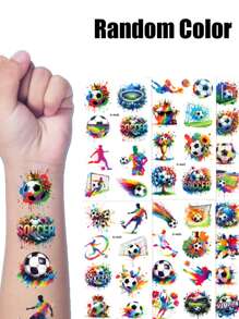 2025 neue Fußballaufkleber, süße Cartoon Jungen Mädchen temporäre Aufkleber-halten 2-5 Tage, Kinder wasserfeste lustige Arm Fun Party, Computer Buch Aufkleber, Federmäppchen Aufkleber, temporäre Aufkleber, Schulanfang Grundausstattung süße Aufkleber DIY Verkleiden Aufkleber Selbstgemachte Aufkleber interessante Spielsachen Feiertagsparty Dekorationsaufkleber Geschenktüte Dekorationsaufkleber