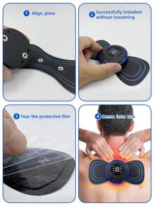 Physischer drahtloser TENS EMS Massagegerät, elektrischer smarter Fitness Körper Silikon Nacken Rücken Ganzkörper Massage Patch Muskel Stimulator - Muttertagsgeschenke, Valentinstaggeschenke für den Freund, Valentinstag Geschenke, rosa süß St. Patrick's Day 120mAh