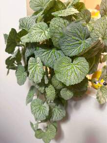 40/70cm Artificial Hanging Vines Fake Begonia Plants Silk Grape Rattan Real Touch Vivid Vine Leaves Hanging Scindapsus Garland For Home Garden Indoor Balcony Decor Without Pot 1pc