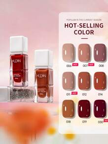 Nuevo esmalte de uñas a base de agua de 10ml para 2025, que se puede rasgar y tirar sin olor peculiar, y el rojo vino es adecuado para verano y otoño - Adecuado para mujeres y niñas que pueden hacer su propio DIY