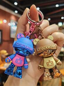 Creative Cartoon Headphone Bear Key Chain, Multicolor Cool Mechanical Bear Keychain, Bag Charm, Cute Bear Shape Pendant Keychain, Suitable For Women/Girls Backpack,Purse Accessories