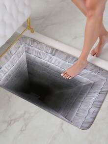 1 件光学错觉门垫 - 无尽的趣味设计，现代简约吸水防滑浴室垫，矩形浴室垫，防油防滑厨房垫，可机洗易清洁入口地毯，入口迎宾地毯，适用于客厅、卧室、厨房、浴室、派对、节日礼物、地毯、门垫、厨房垫、区域地毯、小地毯、垫子、浴室垫、装饰地毯、家居装饰、浴室垫浴室厨房装饰 - 彩色 - 查看 2