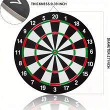 1set Professional Dartboard Set, 4/ 6 Soft-Tipped Darts, Digital Design, Can Be Hung, Durable Material, Suitable For Ages 18 And Above, Suitable For Competitions And Games, Indoor And Outdoor Relaxation Activities, Relieves Eye Fatigue