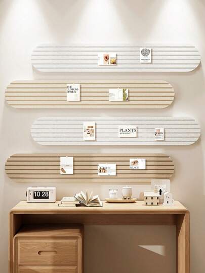 4pcs/1pc 7.87*31.5 Inch Decorative Felt Boards, Multi-Color Combination, For Office And Home Decor, Wall Sticker, Easy Installation Without Drilling, Display Board, Memo Board, Photo Wall, Planning Wall, Great For Back To School, Halloween And Christmas Decoration