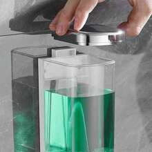 ABS 500ML Hotel Bathroom Wall Mounted Manual Double Headed Soap Dispenser Without Punching Holes, Shower Gel Bottle For Soap Dispenser, Hand Soap Dispenser