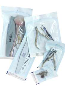 100/50PCS Disposable Self Sealing Bag Sterilization Pouch Bag 4Sizes Sterilization Bag For Manicure Tools Stainless Steel Drill Tweezers Scissor Nail Art Storage Supplies, Self Seal Sterilization Pouch Dental Sterilization Bags 100 PCS For Dental Tools, Nail Toolkits