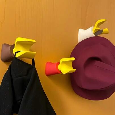 Gancho de Pared Impreso en 3D Creativo Sin Perforación Gancho de Almacenamiento Multifuncional para Colgar Auriculares Mochilas Decoración del Hogar