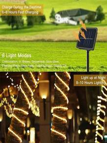 1PC 7M/12M/22M/32M 18650-800mAh Outdoor Solar Tube Rope Led Light Garden Christmas Decoration Fairy String Light Outdoor Wedding Party Led Lamp,LED Solar Leather Tube Light String PVC Rainbow Tube Christmas Day Courtyard Outdoor Decoration Color Light Copper Wire Light