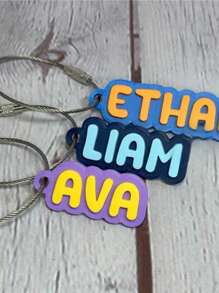 3D Printed Water Bottle Name Tag | Cute Personalized Keychain | Small Name Tag With String | Customized Name Tag | Sports Bag Name Tag