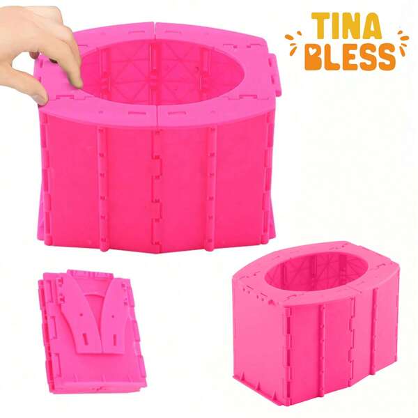 Tinabless 1 Stück tragbarer Töpfchen-Sitz für Kleinkind faltbar, Toilettensitz-Töpfchen-Training für unterwegs, wiederverwendbar für Camping, Reisen, Kinder Kleinkind Reise-Töpfchen-Sitz