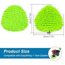 Spin Mop Heads Replacements For Ocedar Easywring 1 Tank System 3 Pack Microfiber Chenille Mop Pad Spin Mop Refill For O Cedar Mop Head Replacement - 如圖 - 查看 2