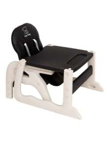 PEKE BABY Silla Alta Periquera  2 en 1 Convertible en Escritorio Infantil –  Color GrisNegro, Multifuncional y Segura - Negro - Ver 2