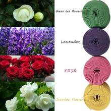 40 piezas de platos de incienso con aromas de té verde, lavanda, rosa y jazmín, apropiados para aromaterapia, yoga, fragancia para el hogar y la oficina, ambientador de interiores y eliminador de olores
