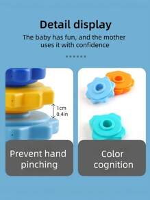 Spinning Stacking Toys, Tworzywo ABS i kolorowy wzór tęczy, Skup się na edukacyjnych i interaktywnych zabawkach do układania w stosy dla dzieci, Spin Toy dla maluchów w wieku 1-3 lat, Zabawki Montessori dla 1-latków, Rainbow Spin Tower, Sensoryczna zabawka edukacyjna dla autystów, Sensoryczne i edukacyjne zabawki dla maluchów dla chłopców i dziewczynek, Nadaje się na prezenty dla chłopców i dziewczynek