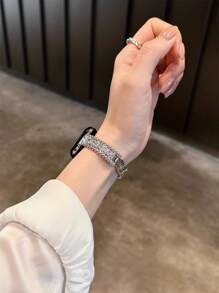 The New Diamond Bracelet Strap Is Compatible With Apple Watch Straps, Compatible With Apple Watch Straps 10/8/9/7/6/5/4/3/2/1 Series, And Compatible With Apple Watch Straps Ultra40mm 44 41 45 49 42 38mm Women's Fashion Bracelet Accessories. It Is Not Stuffy And Comfortable To Wear, Perfectly Fitting The Wrist