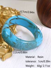 1 peça de pulseira de resina com design tie-dye triangular assimétrico, vintage e elegante, moda feminina, presente para mulheres, meninas, amigas, adequada para uso diário, festas e viagens