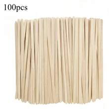 100pcs/50pcs/20pcs Beauty Hair Removal Wooden Stick Care Tools, Disposable Wooden Stick Hair Removal Wax Preparation And Application Tools, Wooden Chips - Beige - View 10