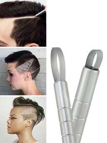1/4pcs Professional Hair Carving Pen, Magical Hair Engraving Tool, Stainless Steel Razor Pen For Men Haircut, Eyebrow Shaping, Shaving - Multicolor - View 6