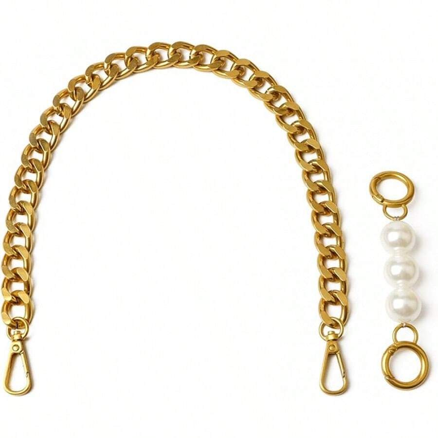 BEAULEGAN Chunky Purse Chain Handles - Short Strap Handbag Set Of 2, 17.& 5 Inches Long - 黃銅 - 查看 1