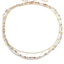 Mehrschichtige bohemische Taille-Kette mit Kunstperle, Pailletten und Metallakzenten für Frauen, charmant und sexy, Reisperlen-Mehrschicht-Pailletten-Bead-Schnur-Taillenkette für Frauen, modischer Strandparty-Style, Körperschmuck im Badeort-Stil