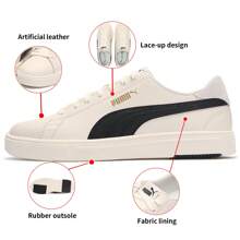 Puma Men/Women Casual Vulcanized Sneakers, Low-Top Breathable Shock-Absorbing Casual Shoes