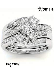 خاتم وعد للزوجين - خاتم الالتزام لها مجموعة الكنة - خاتم الزواج من الفولاذ المقاوم للصدأ للرجال