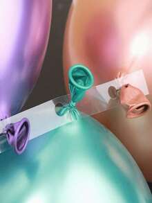 1 件粉色气球易打结器、气球拱门配件、气球连接工具、婚礼生日派对气球打结乳胶气球工具。