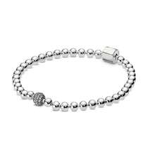 Best-Selling 925 Sterling Silver Lucky Starry Snake Bone Bracelet! Suitable For Original DIY Bracelet, Women's Birthday Wedding Fashion Jewelry Gift - Silver - View 5