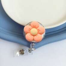 1 件徽章卷轴护士徽章夹，可伸缩身份证夹，可爱卡通花朵图案，办公用品，礼物，弹性扣学校用品，返校 - 彩色 - 查看 12