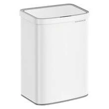 SONGMICS 13-Gallon Motion Sensor Trash Can, Stainless Steel, Carbon Filters, Soft Close - Bạc - Xem 1