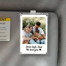 个性化老爸汽车遮阳板夹（1个装），可定制照片，父亲节汽车遮阳板夹，送给爸爸的礼物，送给新爸爸的礼物，送给丈夫的汽车遮阳板夹，老爸汽车配件，多功能，装饰性强，可重复使用，精致，高品质，色彩丰富，时尚现代，可定制，个性化，独特，送给她、男朋友、爸爸、妈妈、家人的理想礼物，办公室装饰，优雅生活，旅行收纳 - 彩色 - 查看 14