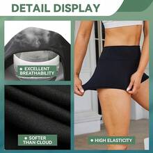 QGGQDD Workout Biker Shorts Women - 3/5/8 High Waisted Tummy Control Spandex Booty Shorts Gym Yoga Volleyball - Navy Blue - View 2
