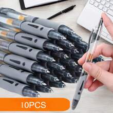 20pcs Retractable Gel Pens, 0.5mm Black Neutral Gel Pens, Retractable Gel Ink Ballpoint Pens, 10 Sets Of Gel Pens + 10 Gel Pen Refills, Suitable For Diary, Office, School And Home Writing