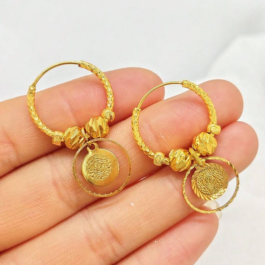 Earrings Gold Plated Small Round Earings Fashion Jewelry For Woman Gifts Hoops Pircing Gold Earrings Piercings Accesories