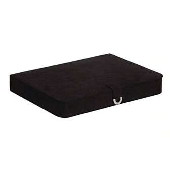 Cameron Plush Fabric Jewelry Box Ring And Earring Organizer Black