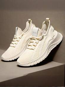 1 Pair Women's Casual Sports Shoes, Soft Upper, Non-Slip Sole, Skin-Friendly Material Conforms To Feet, Shock-Absorbing Outsole, Lightweight For Comfortable Walking