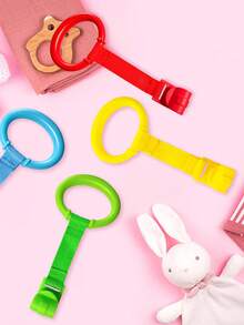 1/2pcs-Baby Pull Up Rings For Playpen Baby Crib Pull Ring Baby Walking Exercises Assistant Bed Stand Up Hanging Tool For Infant Toddler Practice - Multicolor - View 2