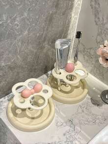 Ceramic Toothbrush Holder, Makeup Brush & Pencil Storage Rack For Bathroom, Dorm Room, Back To School, Best Valentine's Day Gift