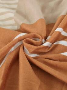 1pc Geometric Pattern Stretch Sofa Cover, Suitable For All Seasons, Protects Sofa And Decorates Home - Burnt Orange - View 10